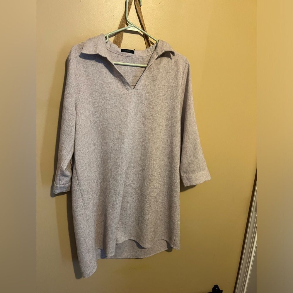 Thml beige vneck dress L